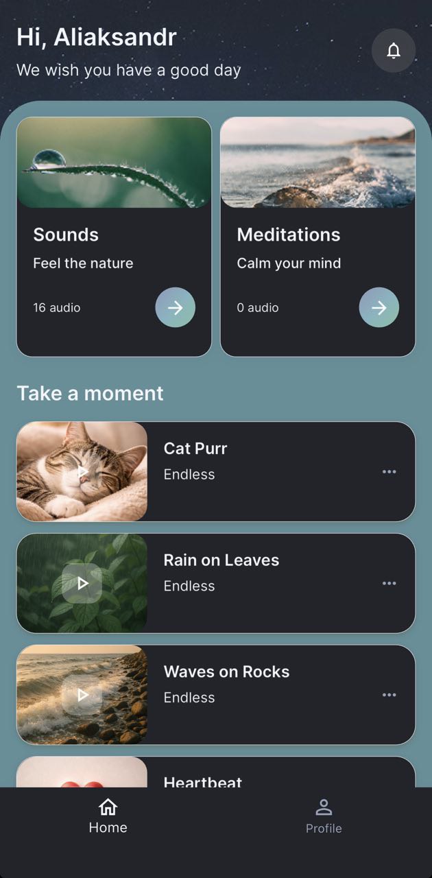 MindBreathe dark mode